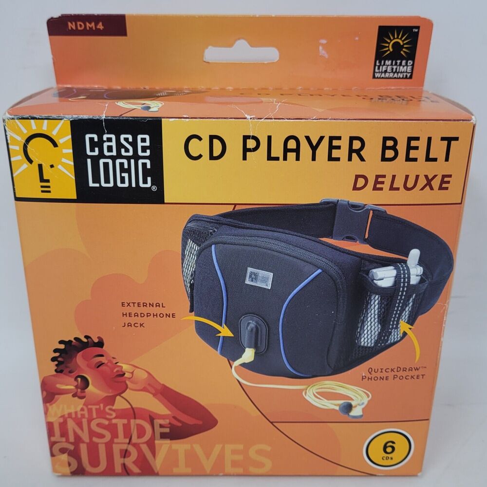 Case Logic Deluxe Waist Belt Fanny Pack for Portable CD Belt Player CD Storage